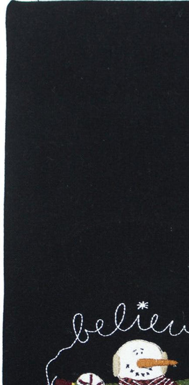 Snowman Believe Black towel ETGP0425 - The Fox Decor
